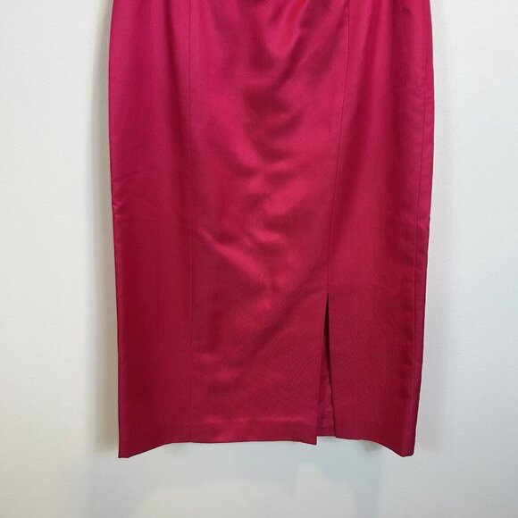 Talbots Size 6 Pink Pencil Long Skirt Lined Silk Blend Career - Picture 3 of 10